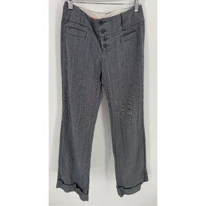 American Eagle Womens Gray Pinstriped Button Fly Vintage Y2K Pants
